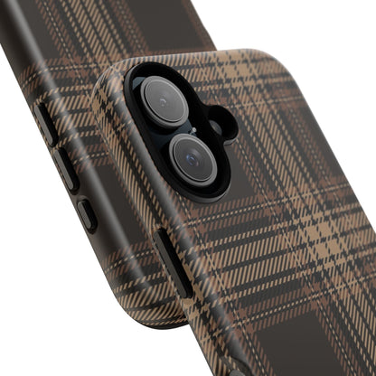 Brown Bread Plaid Tough Phone Case for Apple