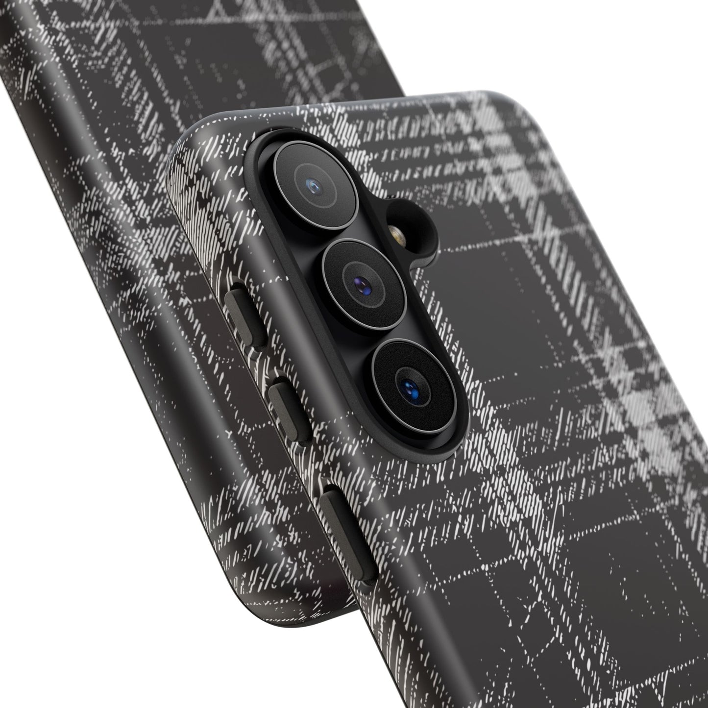 Smoky Grungy Plaid Phone Case for Samsung