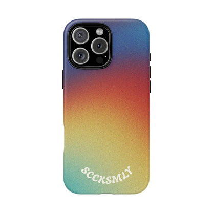Faded Sunset Aura Tough Phone Case for Apple