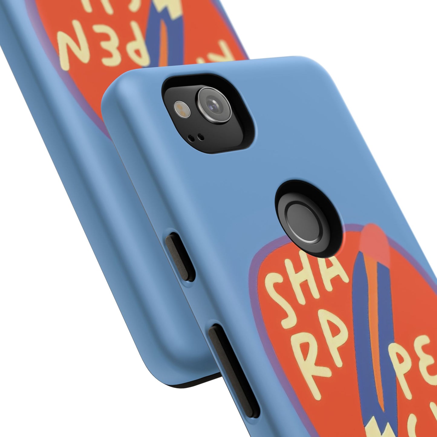 Blue "SHARPEN PENCIL" Tough Phone Case for Google Pixel