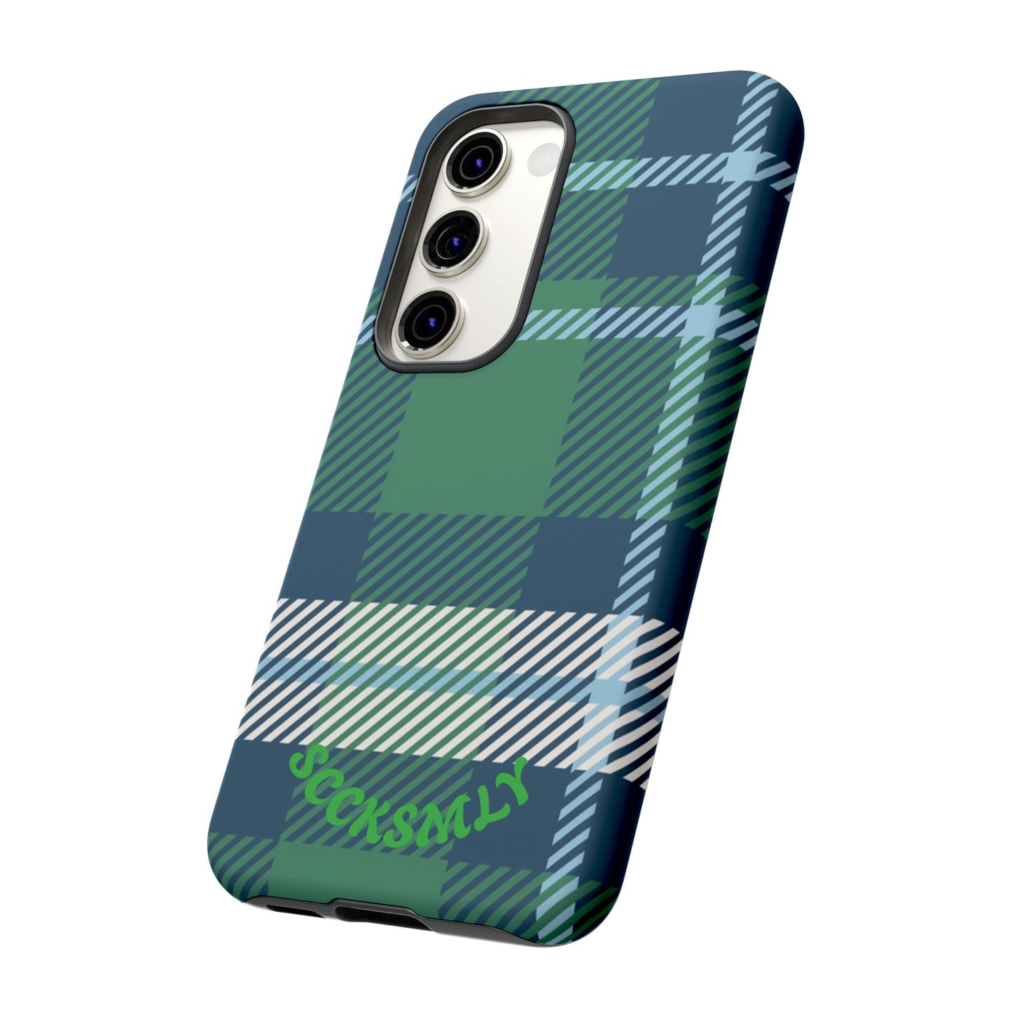 Earth and Sky Plaid Tough Phone Case for Samsung