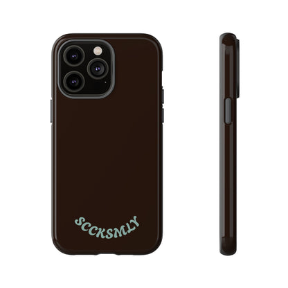 SOLID Espresso Mint Tough Phone Case for Apple