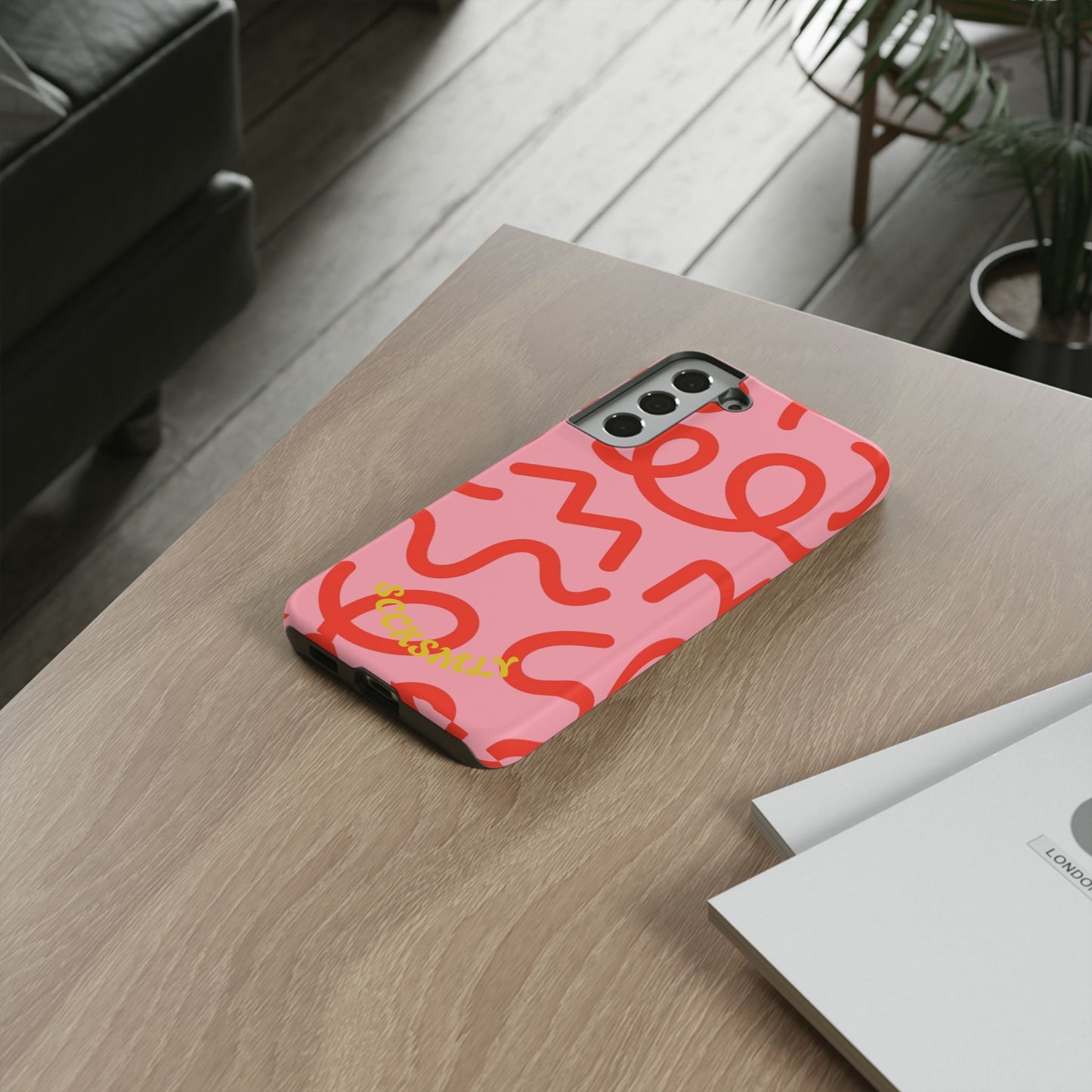 Red Candy Swirls Tough Phone Case for Samsung