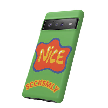 Green "NICE" Tough Phone Case for Google Pixel