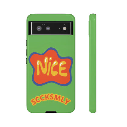 Green "NICE" Tough Phone Case for Google Pixel