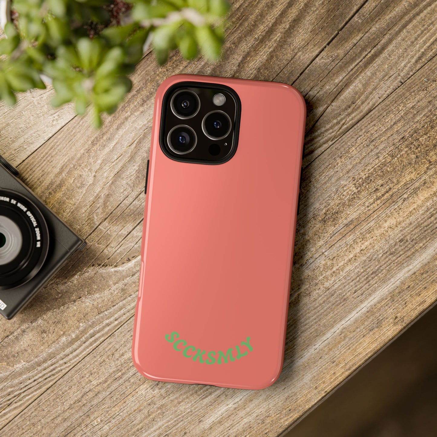 SOLID Guava Melon Wave Tough Phone Case for Apple