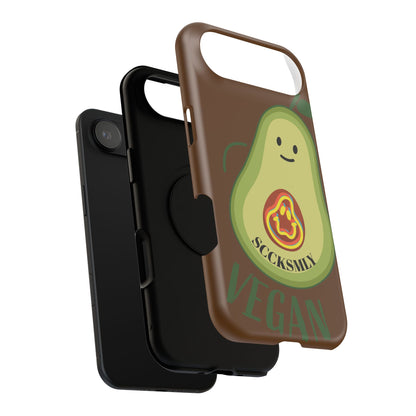 Playful Vegan Avocado Tough Phone Case Apple