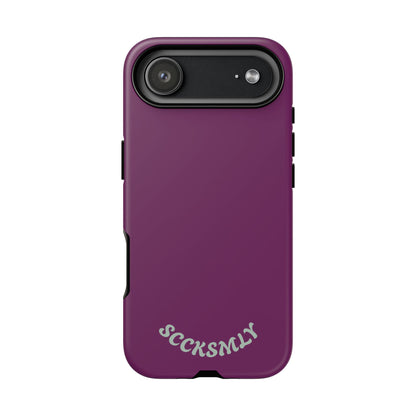 SOLID Amethyst Matte Tough Phone Case for Apple