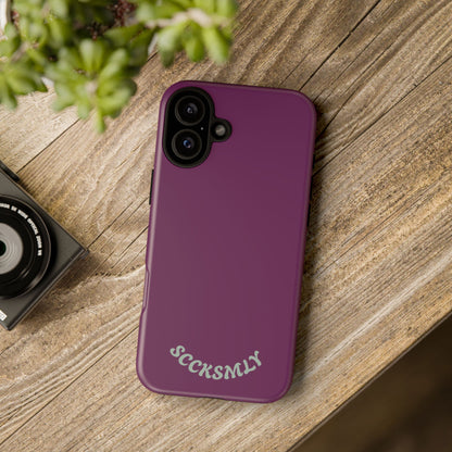 SOLID Amethyst Matte Tough Phone Case for Apple