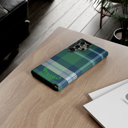 Earth and Sky Plaid Tough Phone Case for Samsung