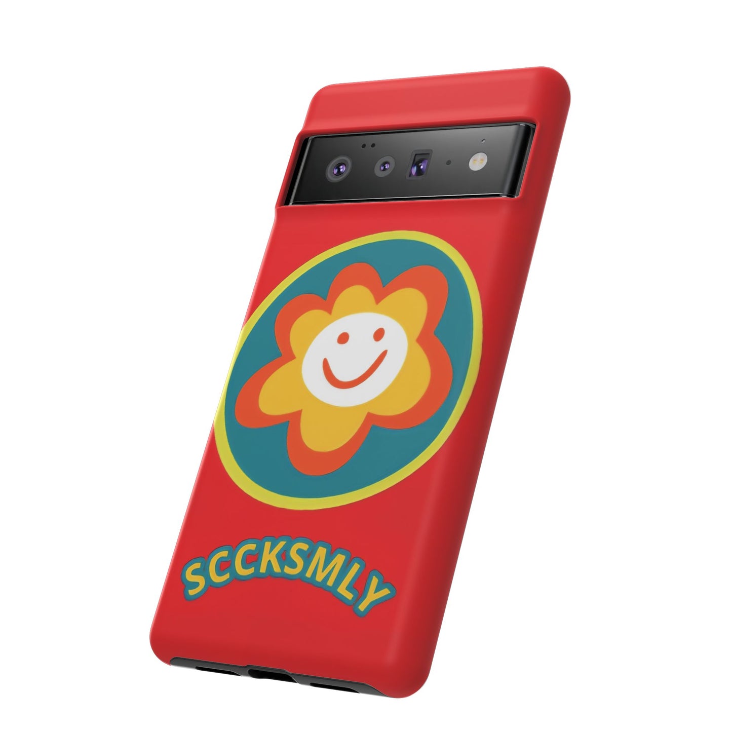 Red "SUNSHINE SMILE" Tough Phone Case for Google Pixel