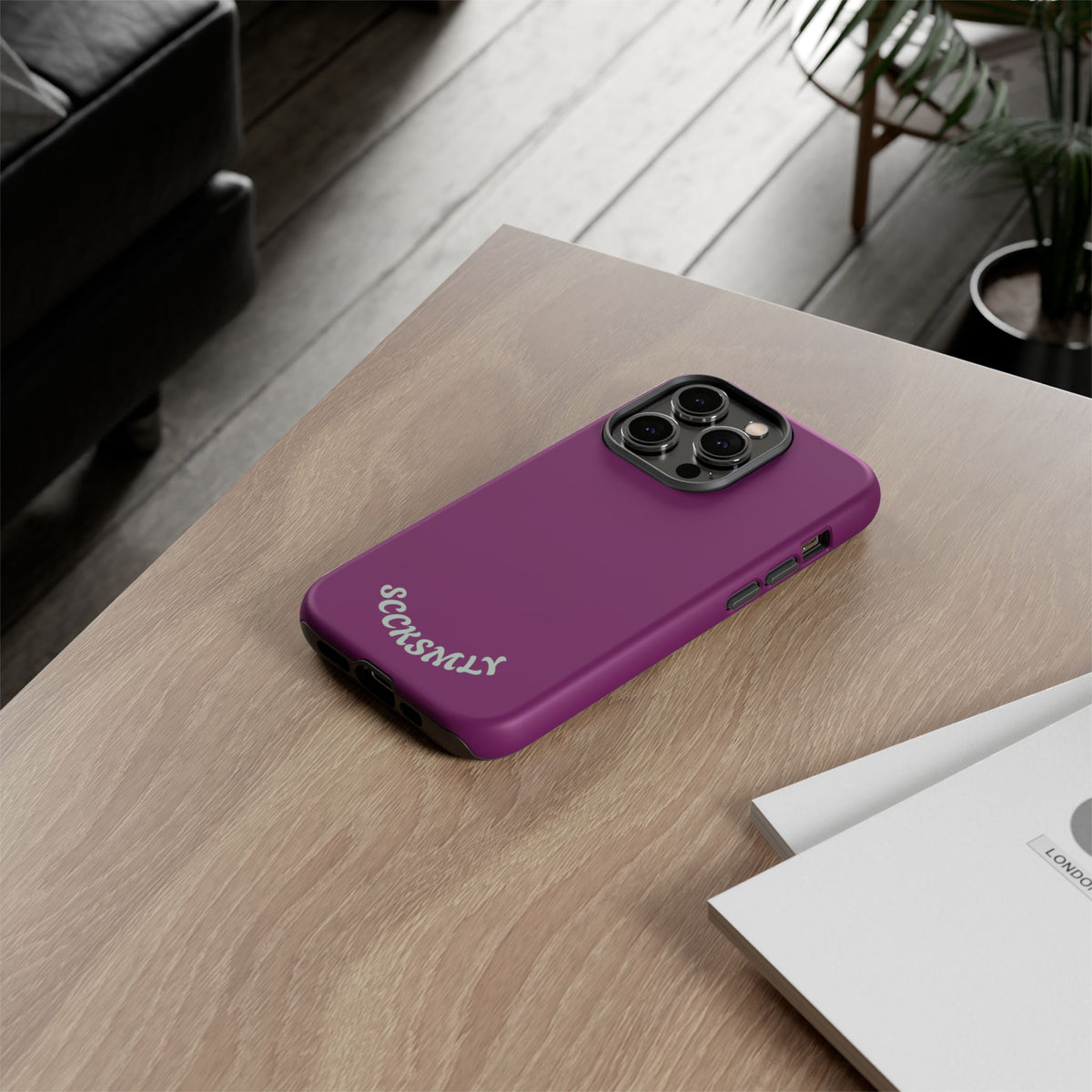 SOLID Amethyst Matte Tough Phone Case for Apple