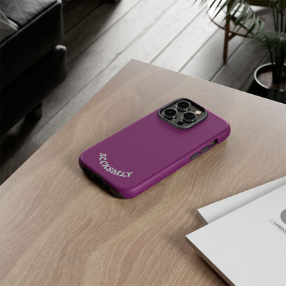 SOLID Amethyst Matte Tough Phone Case for Apple