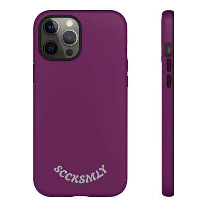 SOLID Amethyst Matte Tough Phone Case for Apple