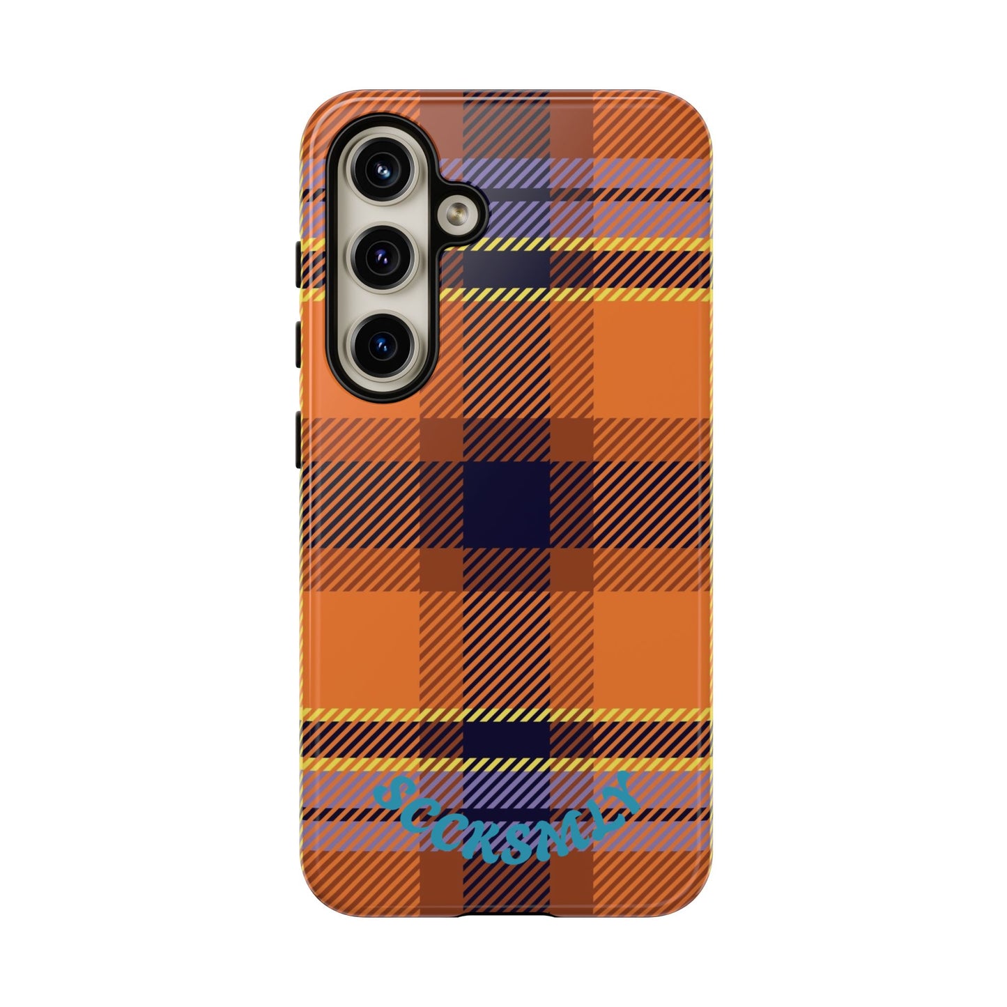 Orange Sickle Plaid Phone Case for Samsung