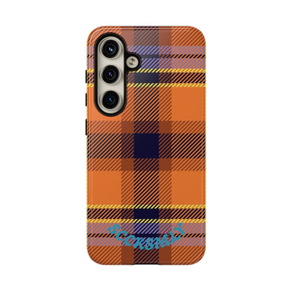 Orange Sickle Plaid Phone Case for Samsung
