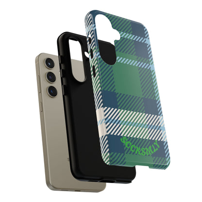 Earth and Sky Plaid Tough Phone Case for Samsung