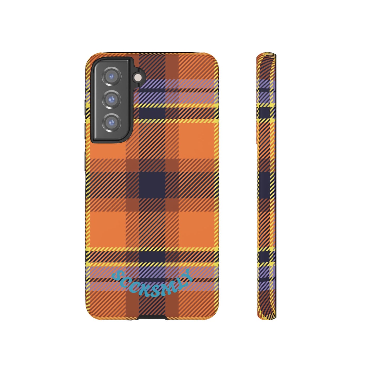 Orange Sickle Plaid Phone Case for Samsung