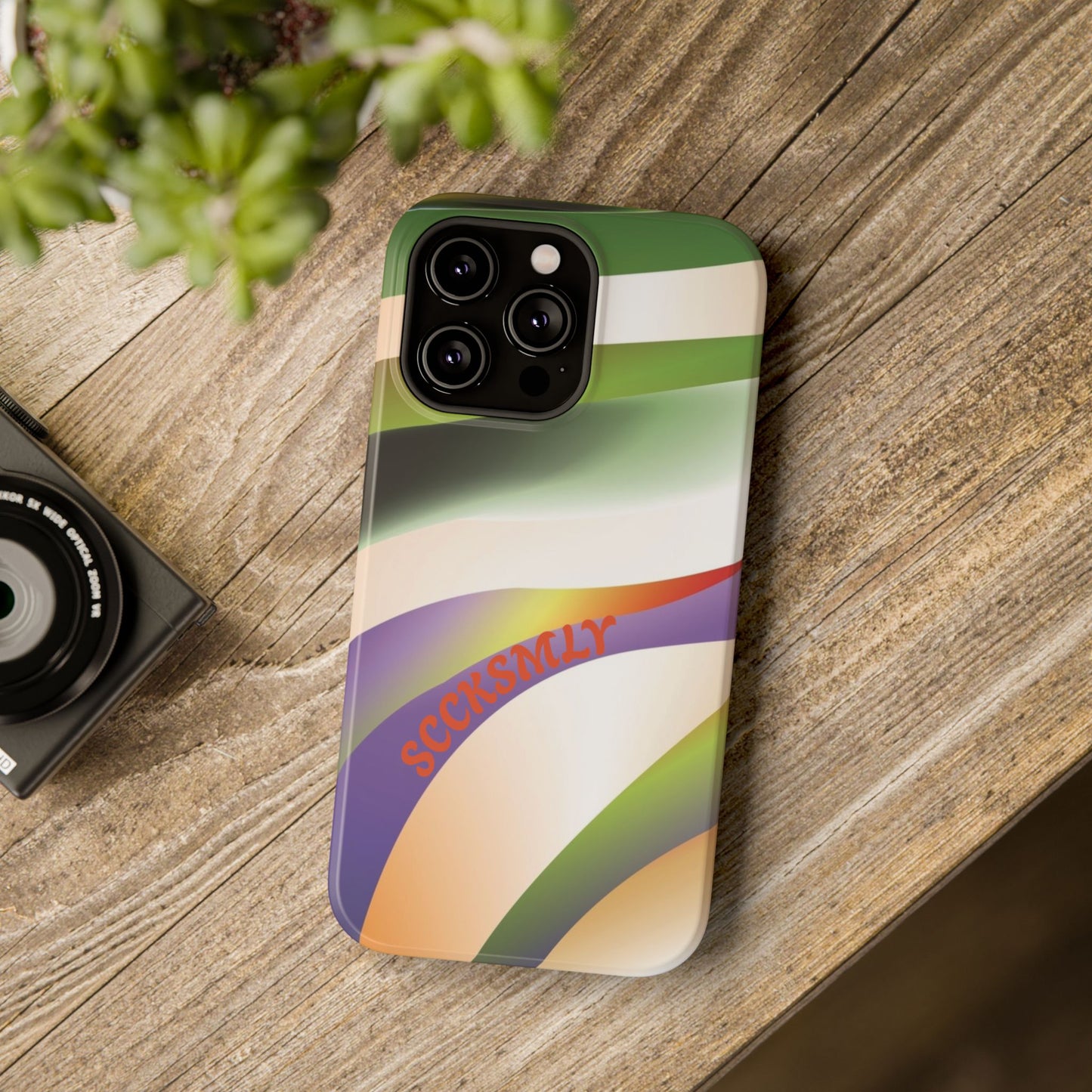 Green Waves Phone Case for Apple