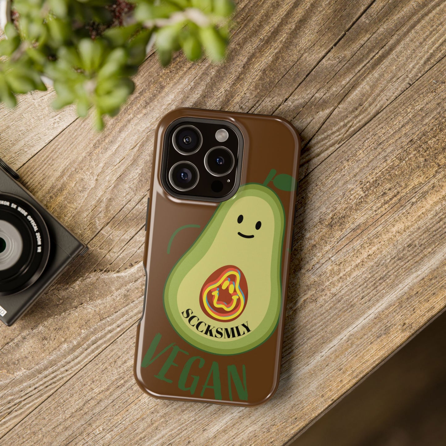 Playful Vegan Avocado Tough Phone Case Apple