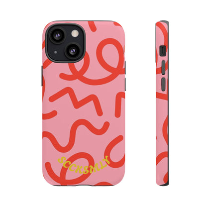 Red Candy Swirls Tough Case for Apple