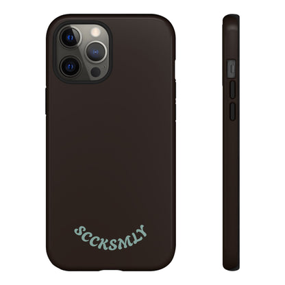 SOLID Espresso Mint Tough Phone Case for Apple