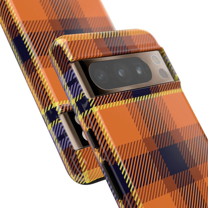 Orange Sickle Plaid Phone Case for Google Pixel
