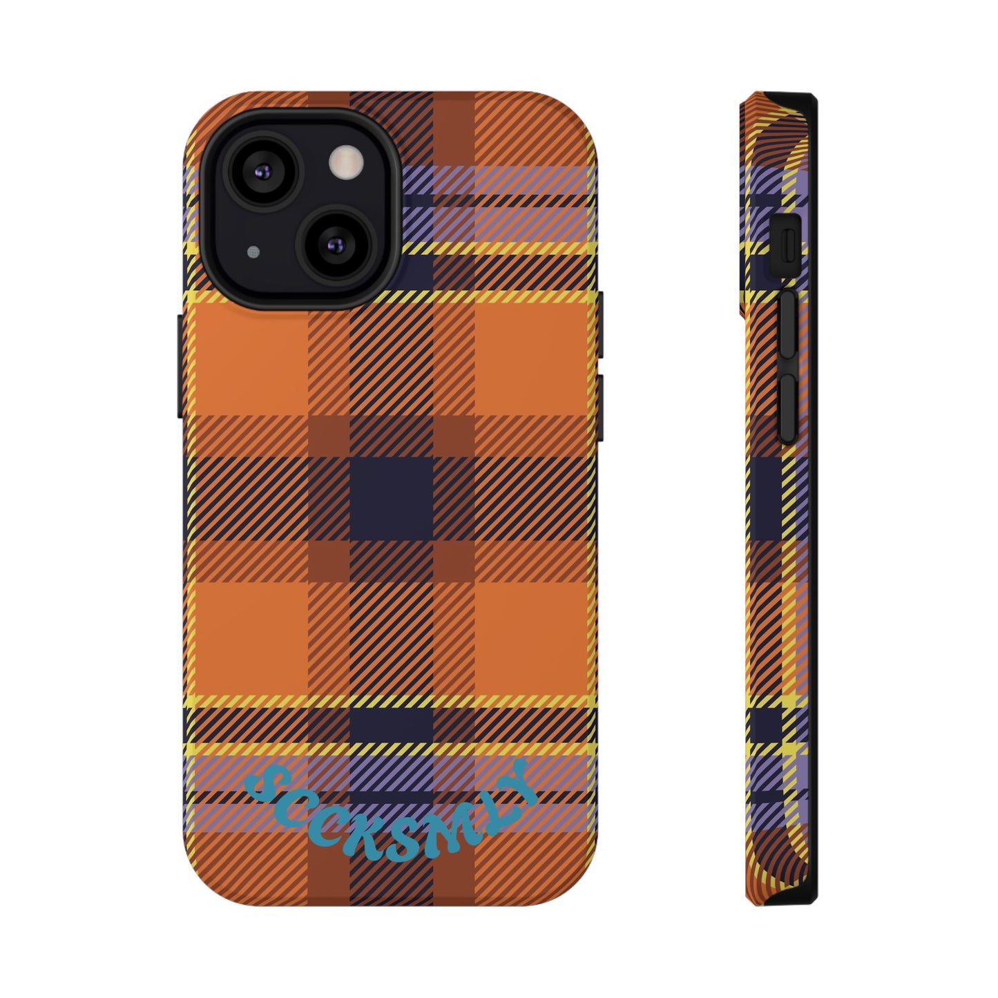 Orange Sickle Plaid  Phone Case for Apple