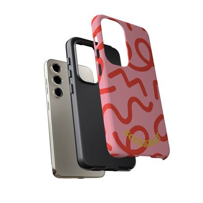 Red Candy Swirls Tough Phone Case for Samsung
