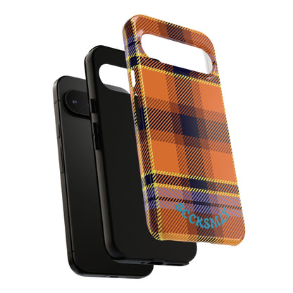 Orange Sickle Plaid Phone Case for Google Pixel
