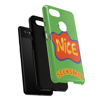 Green "NICE" Tough Phone Case for Google Pixel