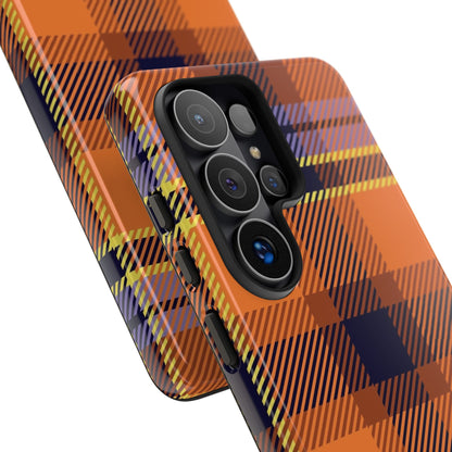 Orange Sickle Plaid Phone Case for Samsung