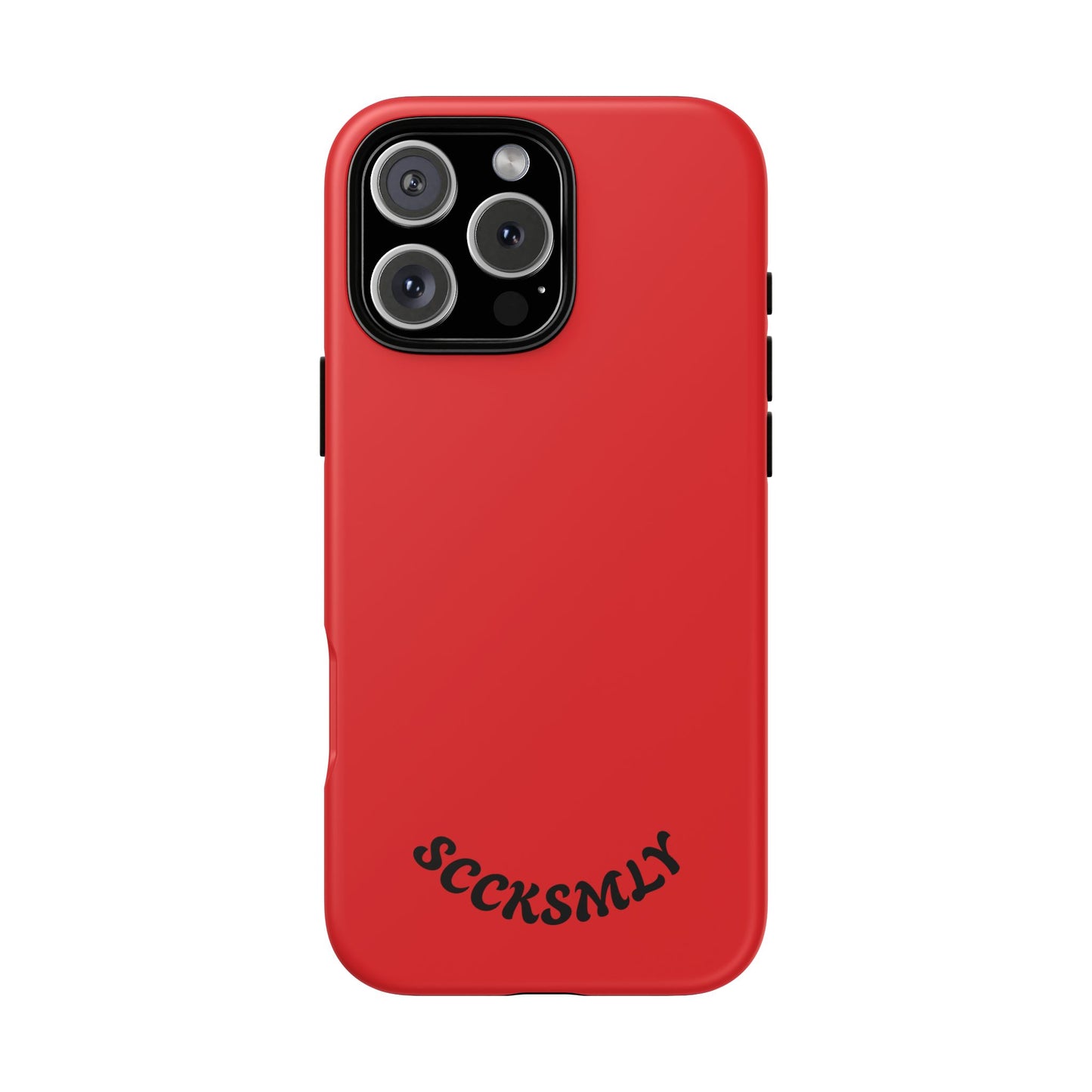 SOLID Screaming Red Tough Case for Apple