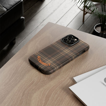 Brown Bread Plaid Tough Phone Case for Apple