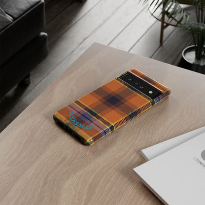 Orange Sickle Plaid Phone Case for Google Pixel