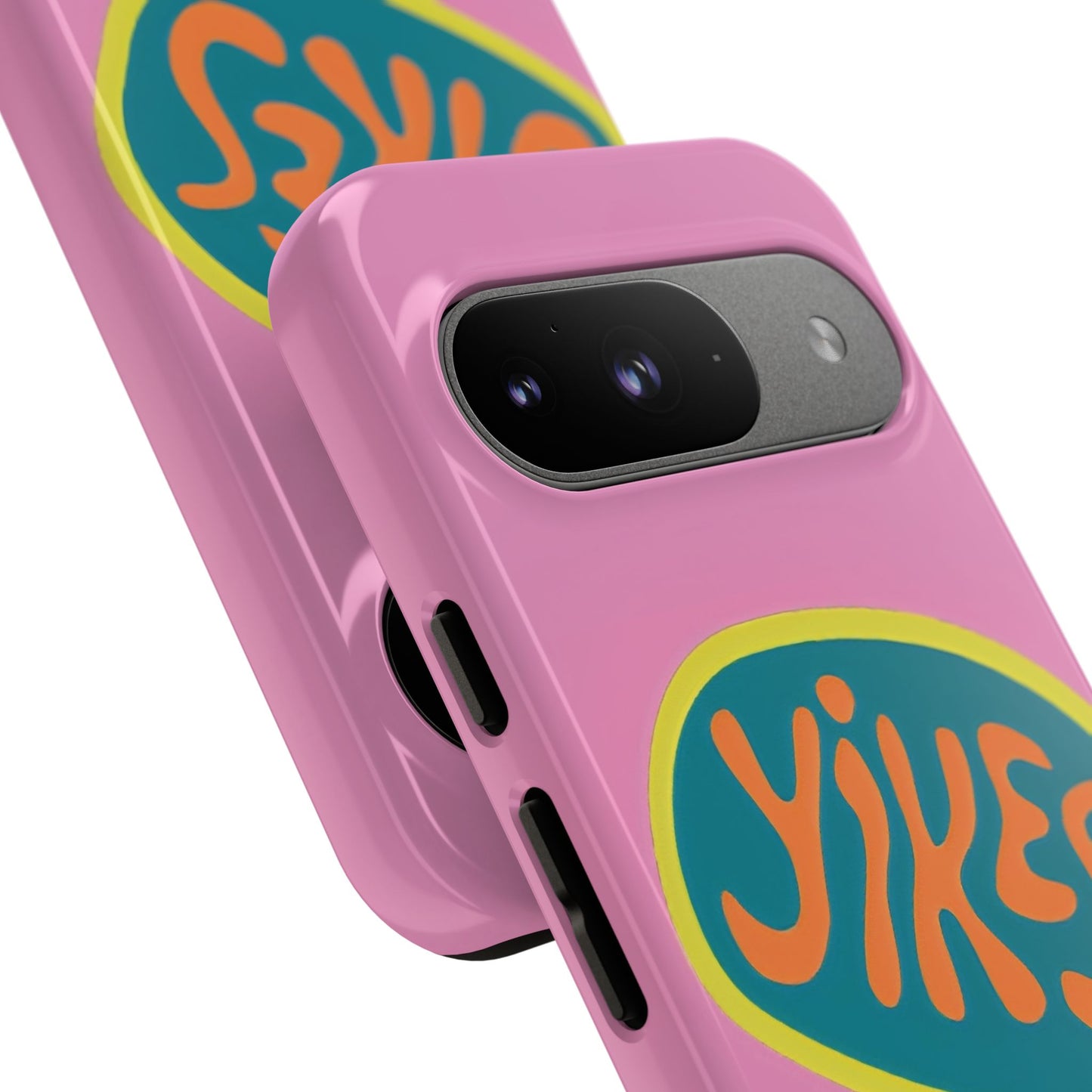 Pink "YIKES" Tough Phone Case for Google Pixel