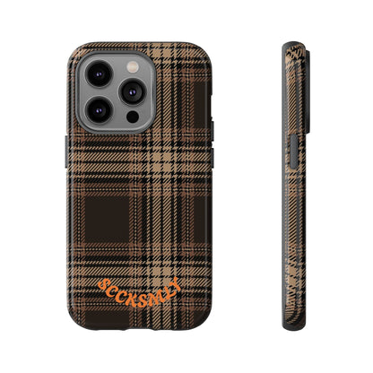 Brown Bread Plaid Tough Phone Case for Apple