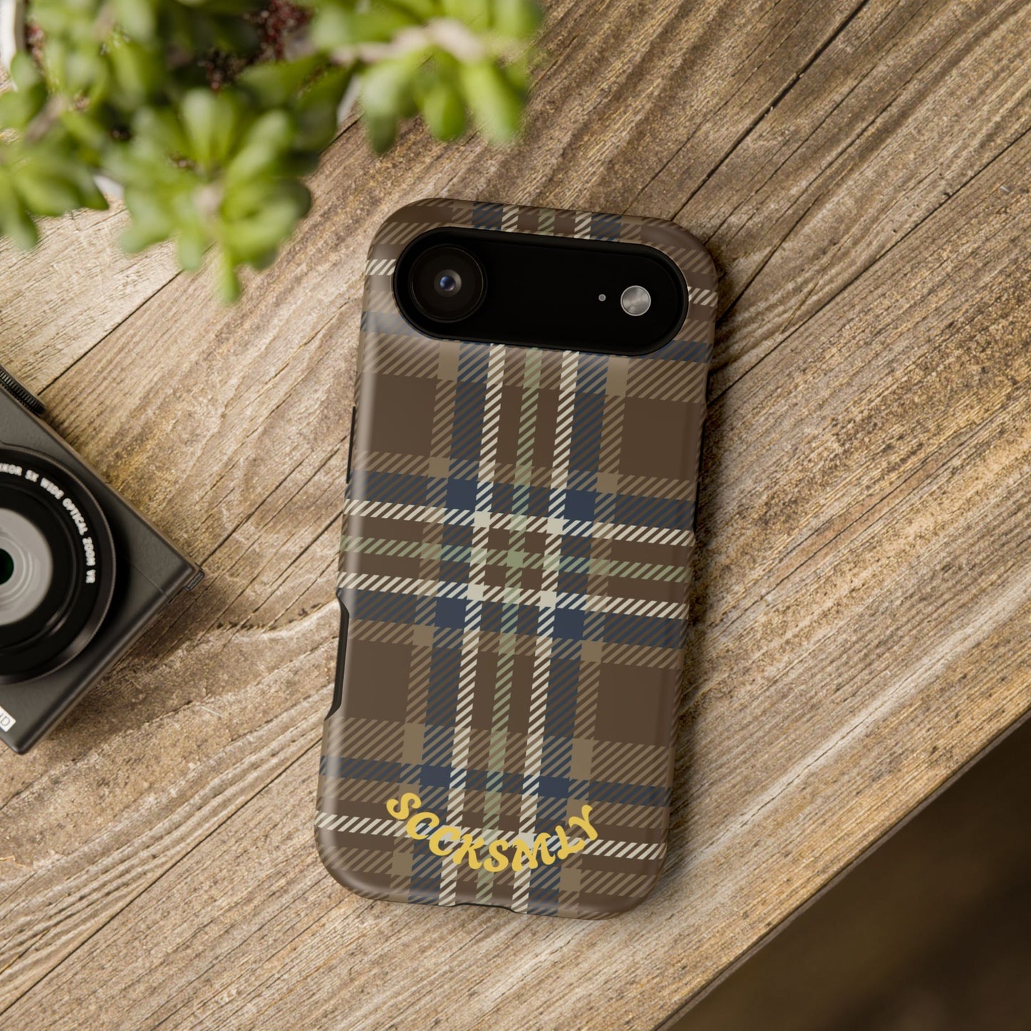Earth and Sky Plaid Phone Case for Apple