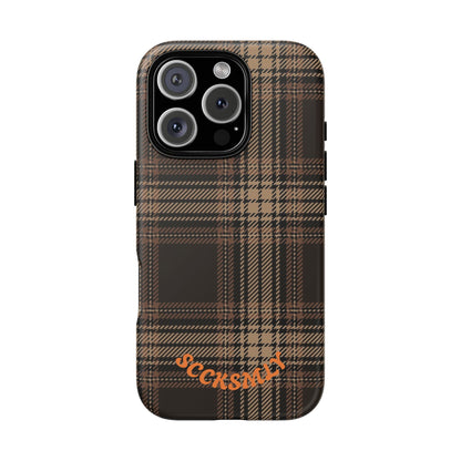 Brown Bread Plaid Tough Phone Case for Apple