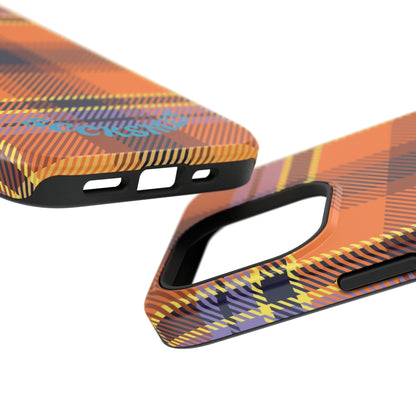 Orange Sickle Plaid  Phone Case for Apple