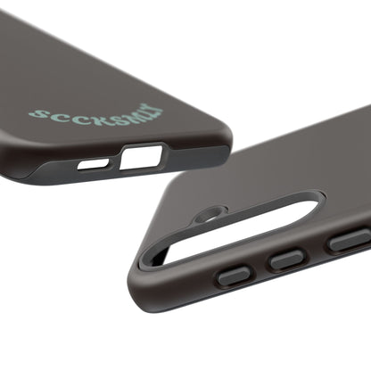 SOLID Espresso Mint Tough Phone Case for Samsung