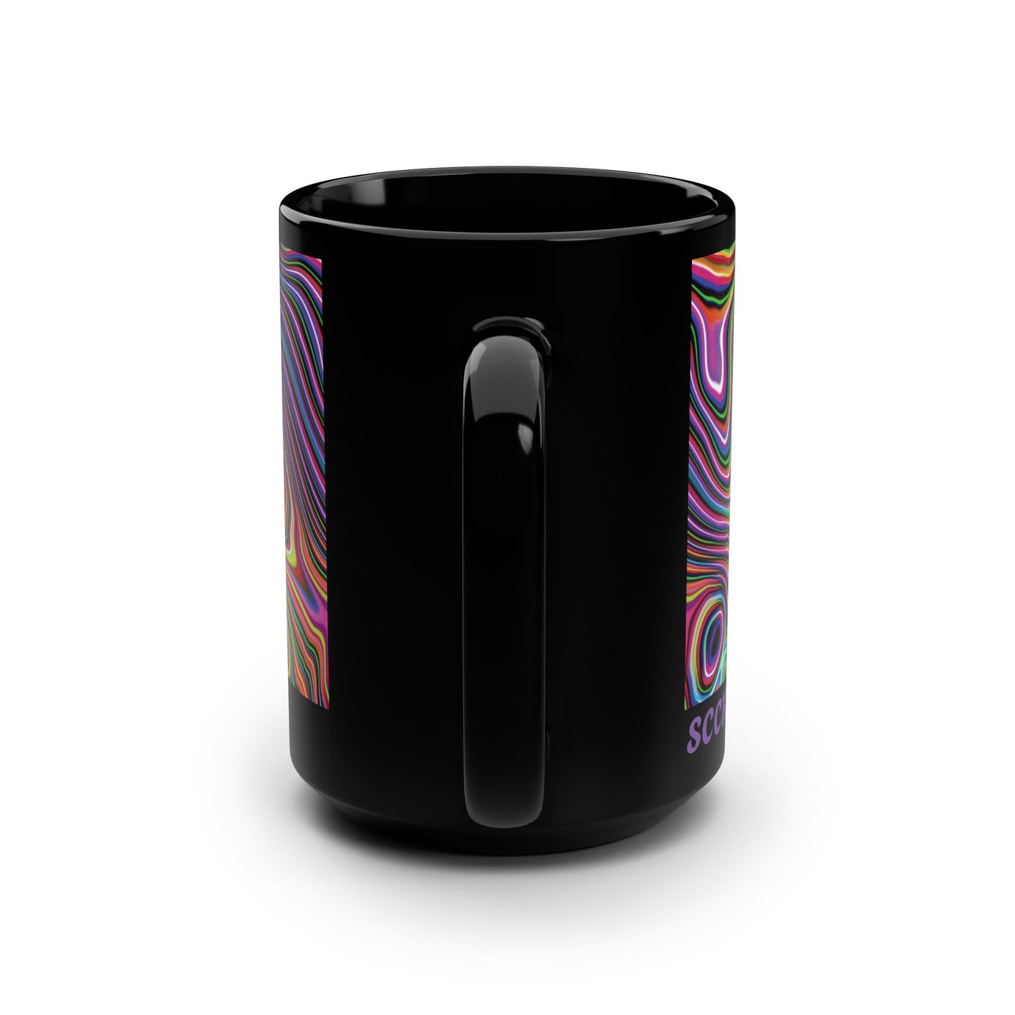 Mug Acid Swirl 15 oz — Black