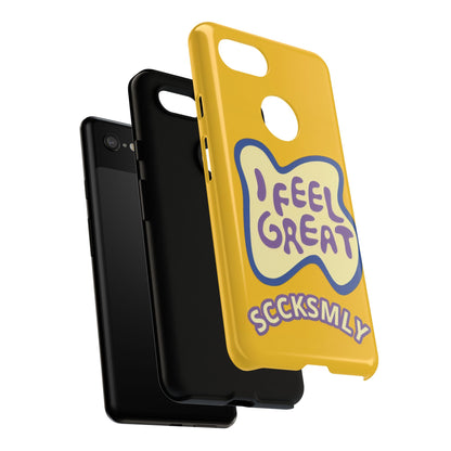 Yellow "I FEEL GREAT" Tough Phone Case for Google Pixel