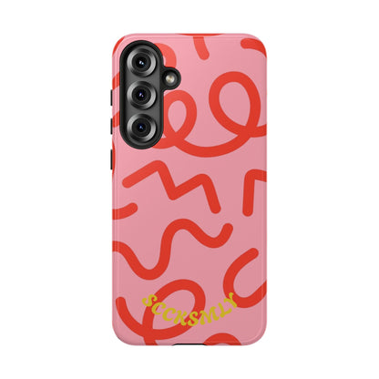 Red Candy Swirls Tough Phone Case for Samsung