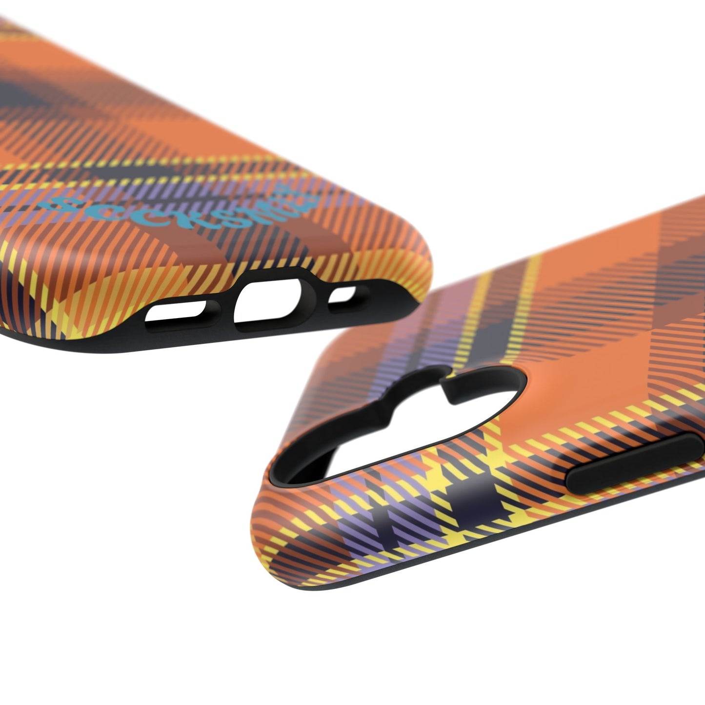 Orange Sickle Plaid  Phone Case for Apple