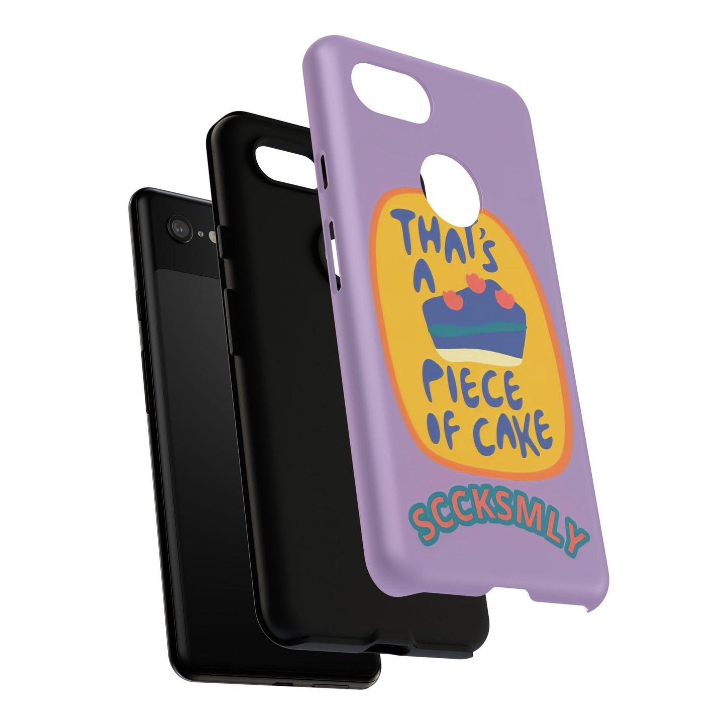 Light Purple "THAT'S A PIECE OF CAKE" Tough Phone Case for Google Pixel