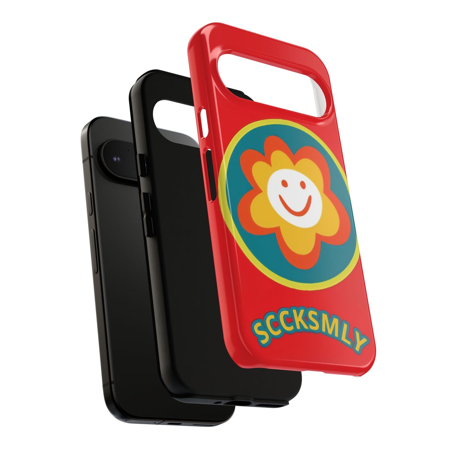 Red "SUNSHINE SMILE" Tough Phone Case for Google Pixel