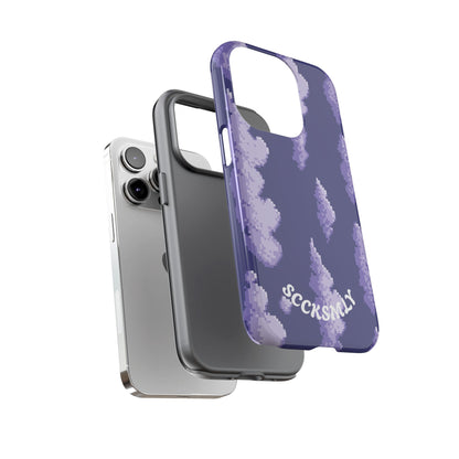 Lilac Pixel Cloud Tough Phone Case for Apple