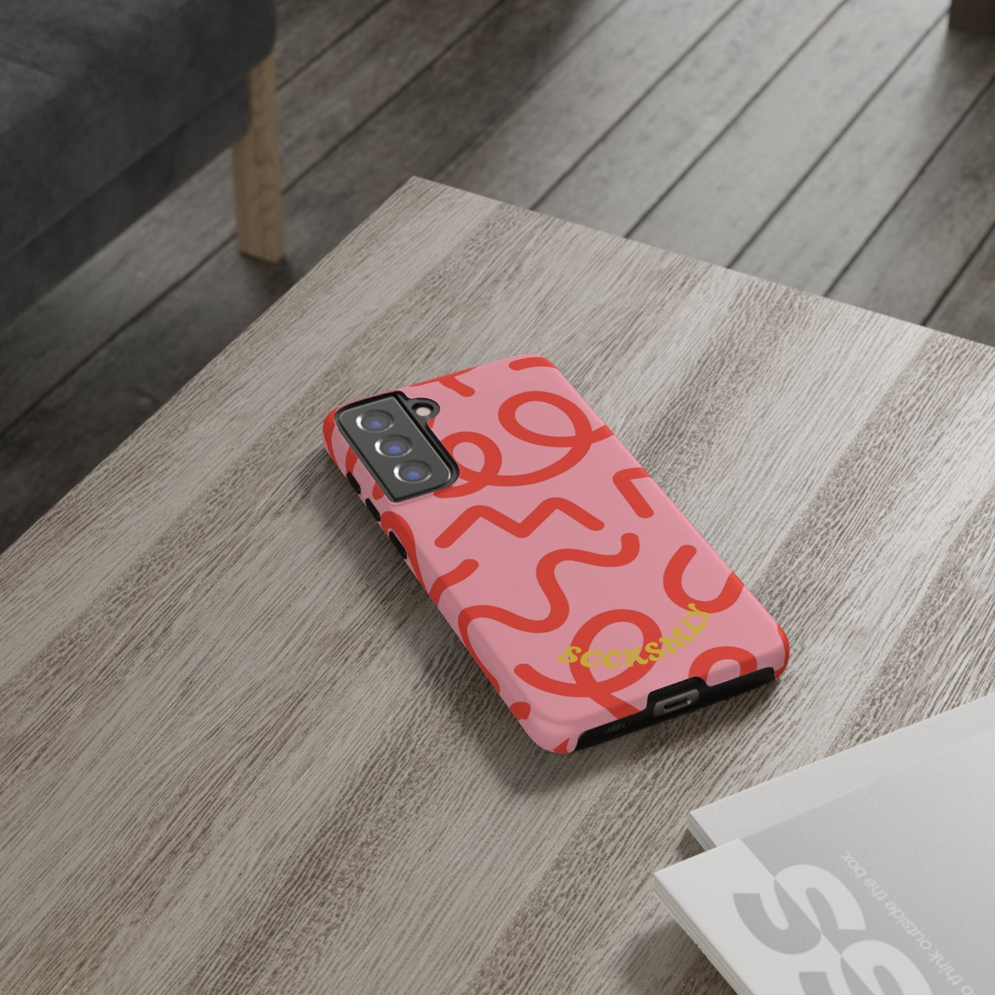 Red Candy Swirls Tough Phone Case for Samsung