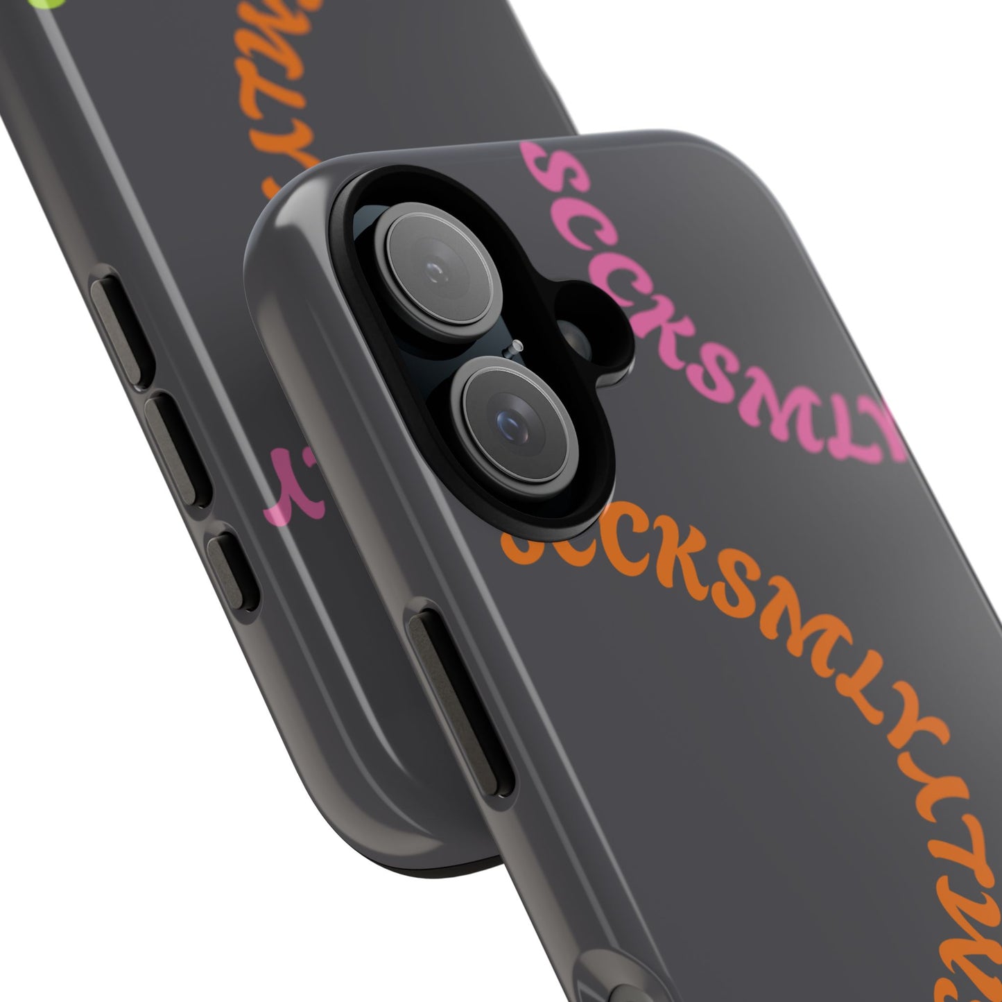 Y2K Wavy Script Tough Case for Apple- Gray